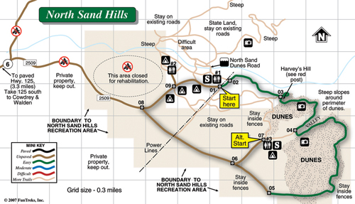 North Sand Hill ATV Trail Map 