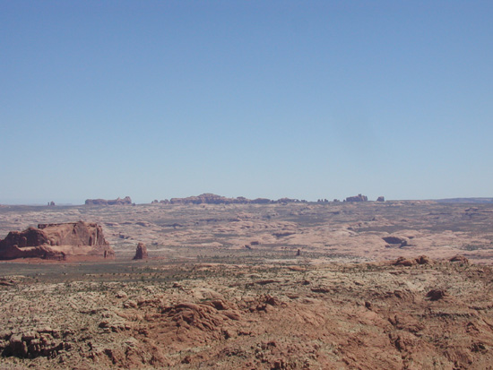 View of Arches National Park From Golden Spike Trail