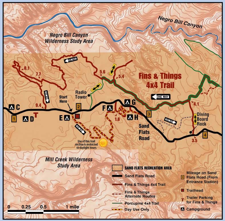 Fins n things Free  Trail Map