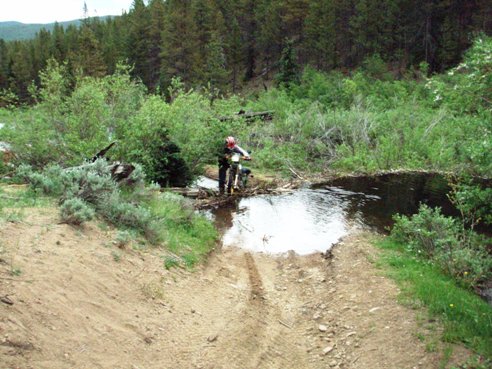 Beaver ponds blocking Cross Mountain Trail near Taylor Park