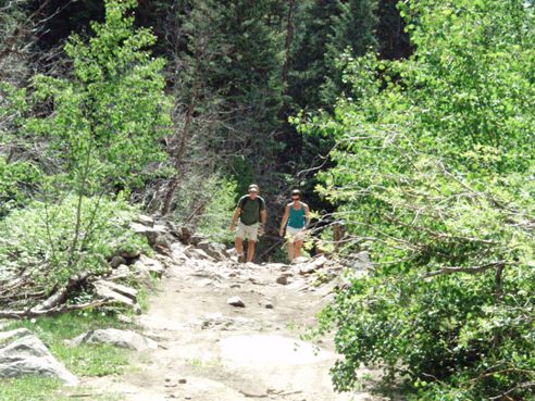 Lottis Creek hiking trail near Union Park Colorado