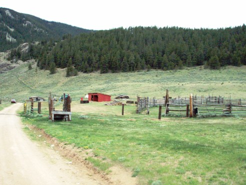 Cowboy cattle coral in Union Park Colorado