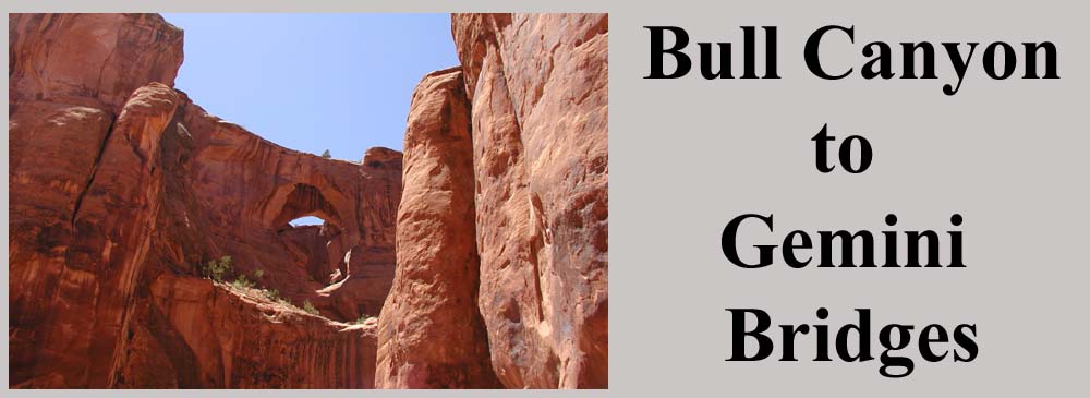 Bull Canyon to Gemini Bridges Trail Moab Utah