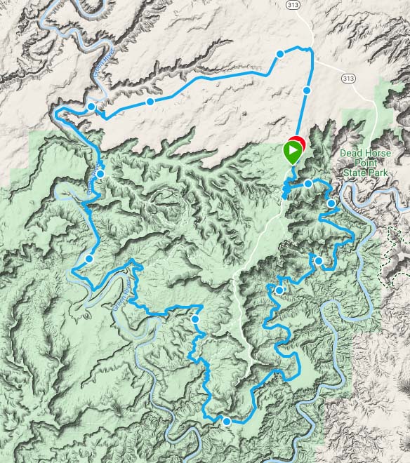 White Rim Trail Map Dual Sport