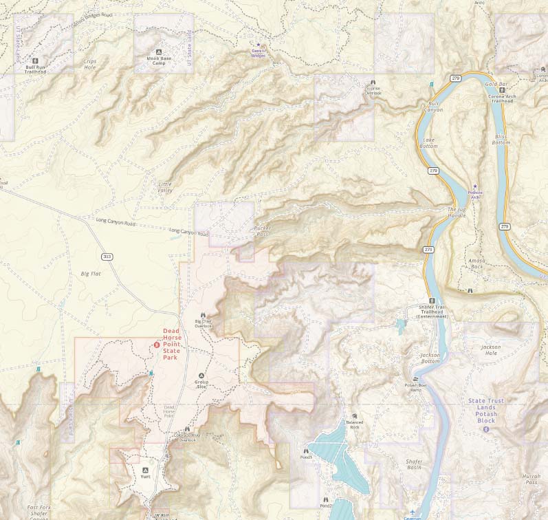 Free Map of Long Canyon Trail Moab Utah